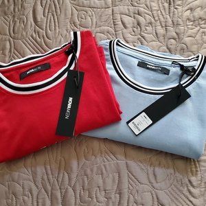 *LOT OF 2* FASHION NOVA MEN 'Painless' + 'Lowkey' Short Sleeve Tee, Size XL, NwT